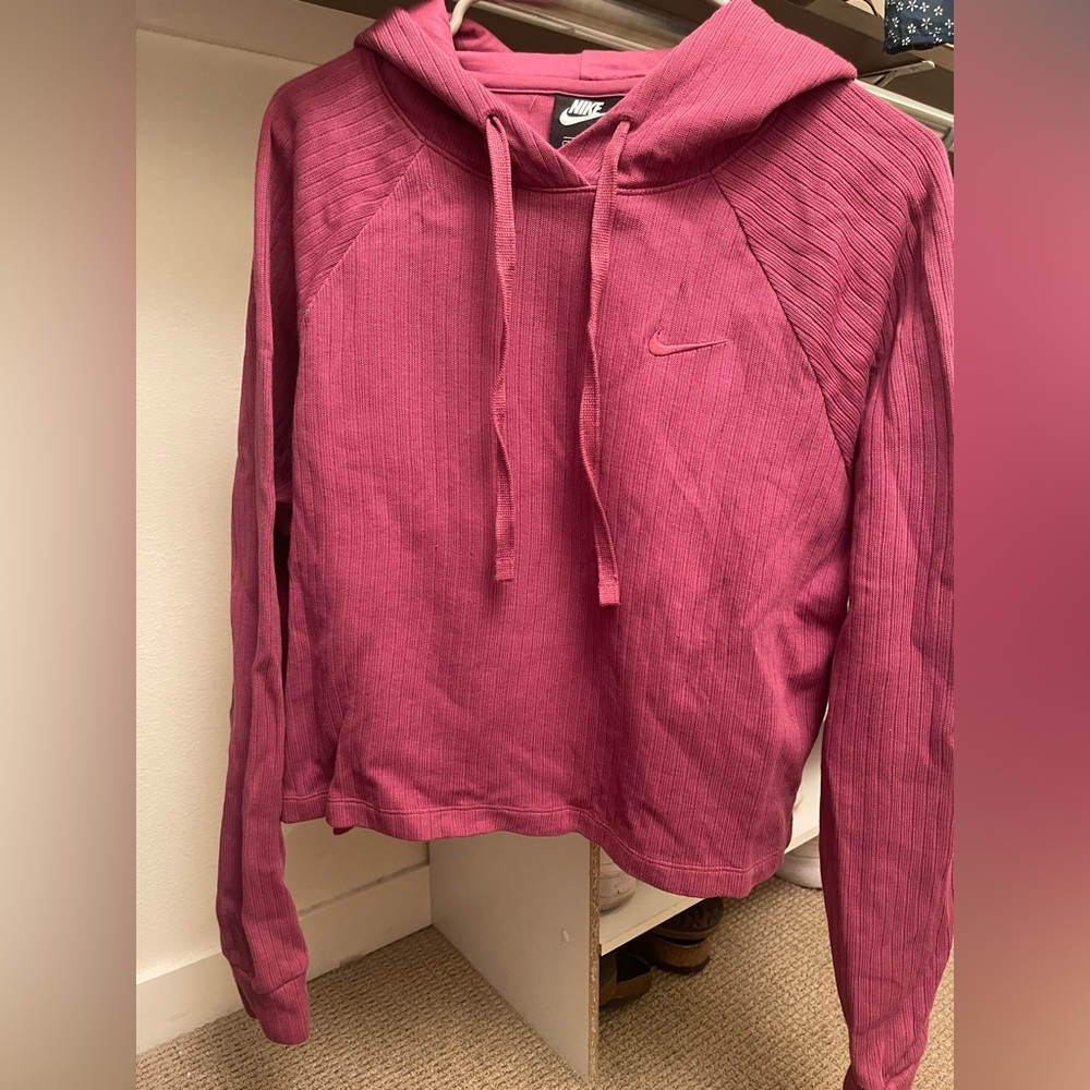 Nike Yoga Ribbed cropped hoodie Size Large